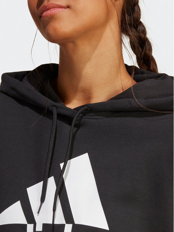 adidas adidas Bluza Essentials Big Logo Oversized French Terry Hoodie HR4934 Czarny Loose Fit