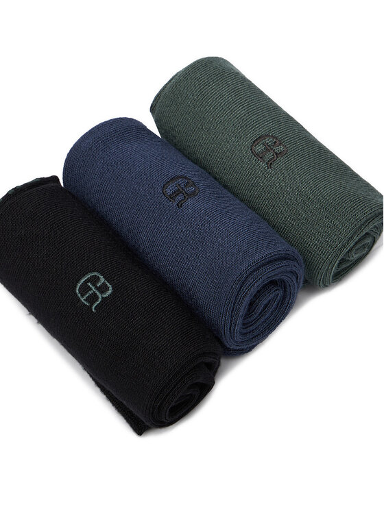Gino Rossi Gino Rossi Set od 3 para muških visokih čarapa CEO_AS_GR_01_W_AW25 (3-pack). Tamnoplava
