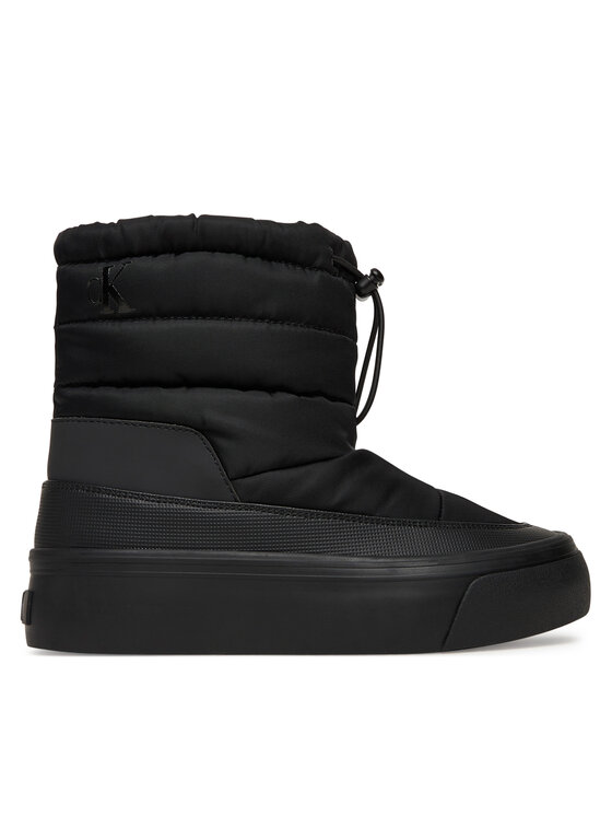 Calvin Klein Śniegowce Vulc Flatf Snowboot Nylon Mix Mg YW0YW01977 Czarny