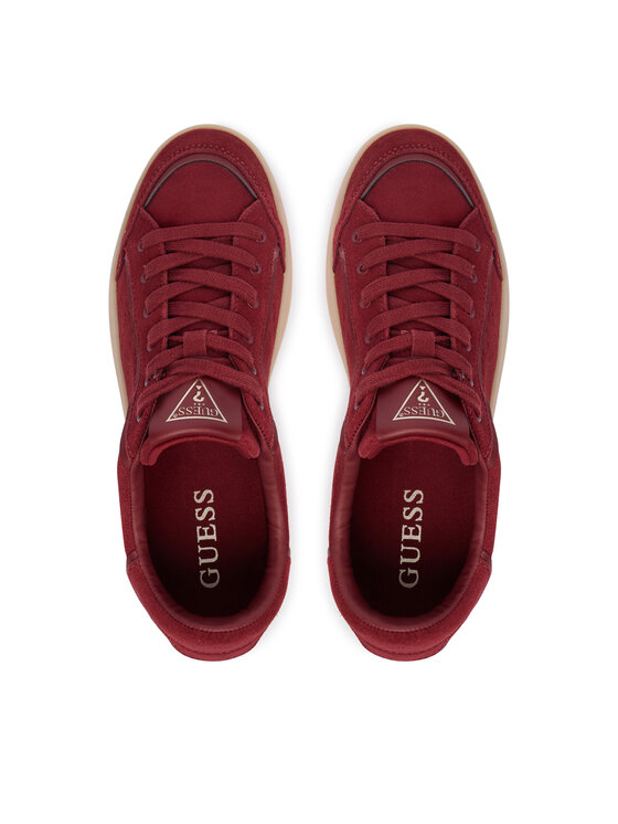 Guess Guess Sneakersy FLTJHE SUE12 Bordowy