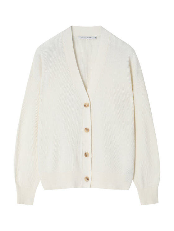 TATUUM Tatuum Sweter PONKONI Écru Classic Fit