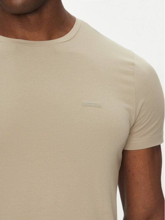 Calvin Klein Calvin Klein T-särk K10K112724 Beež Slim Fit