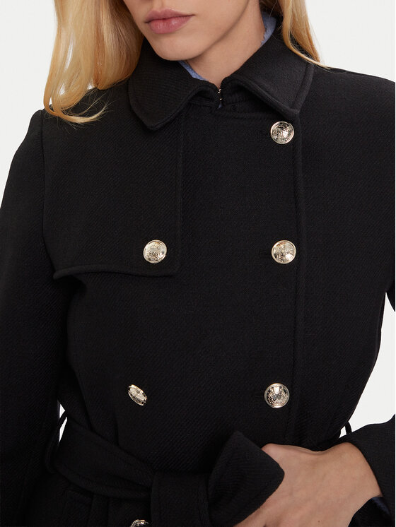 Morgan Morgan Wollmantel 242-GEVA Schwarz Regular Fit