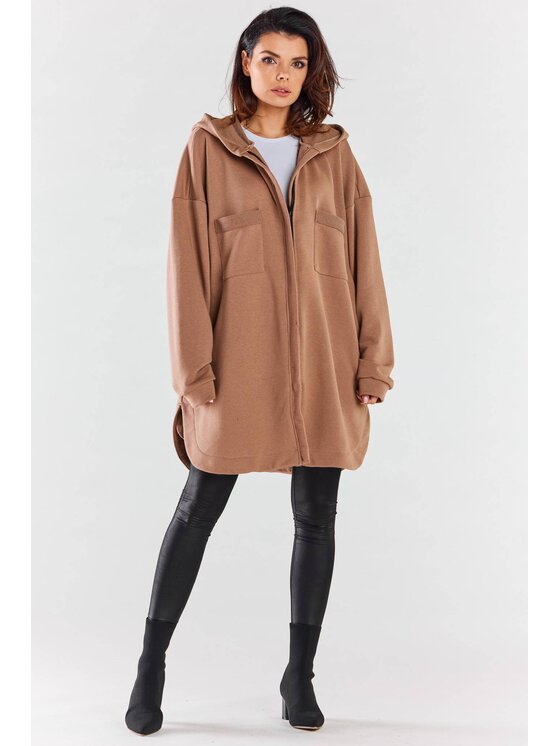 Infinite You Infinite You Bluza M281 Beżowy Basic Fit