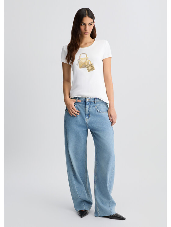 Liu Jo Liu Jo T-shirt WA5362JS923M9568 Bianco Regular Fit