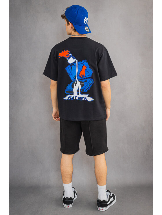 Mercur Mercur T-Shirt Nautofon Flat Czarny Comfortable Fit