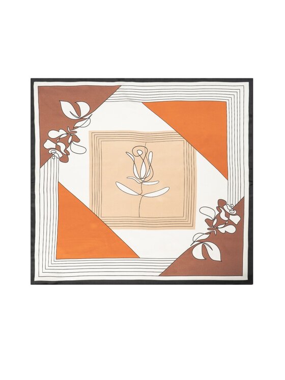 ALLORA BE UNIQUE ALLORA BE UNIQUE Foulard 100% silk Marrone