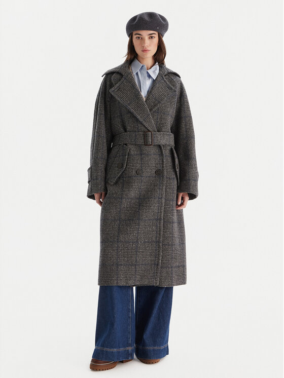 Weekend Max Mara Weekend Max Mara Palton de lână Sestri 2525016122 Gri Regular Fit