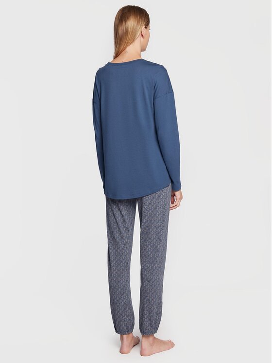 Triumph Triumph Piżama Sets 10213410 Niebieski Relaxed Fit