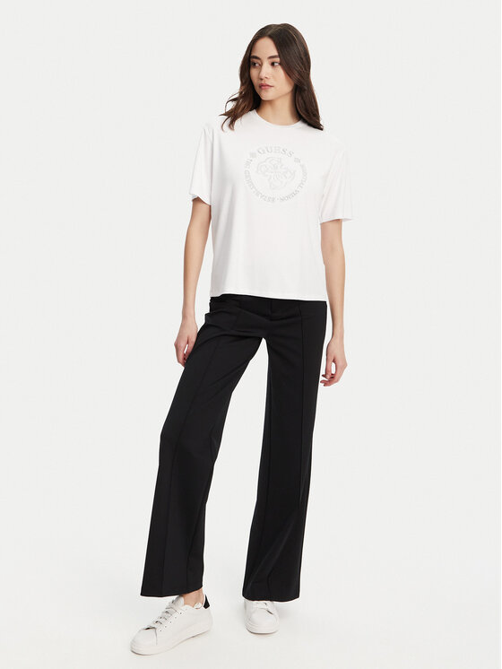 Guess Guess T-Shirt V5YI05 KCOA2 Biały Regular Fit