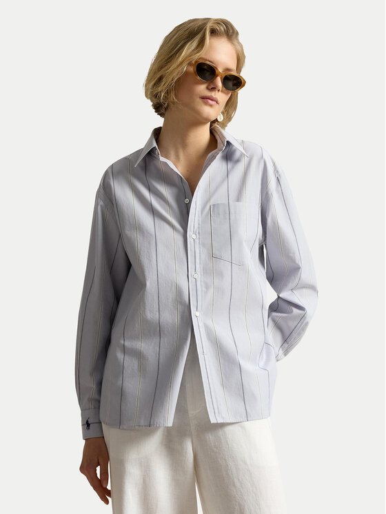Polo Ralph Lauren Polo Ralph Lauren Košile 211B17125002 Světle modrá Oversize