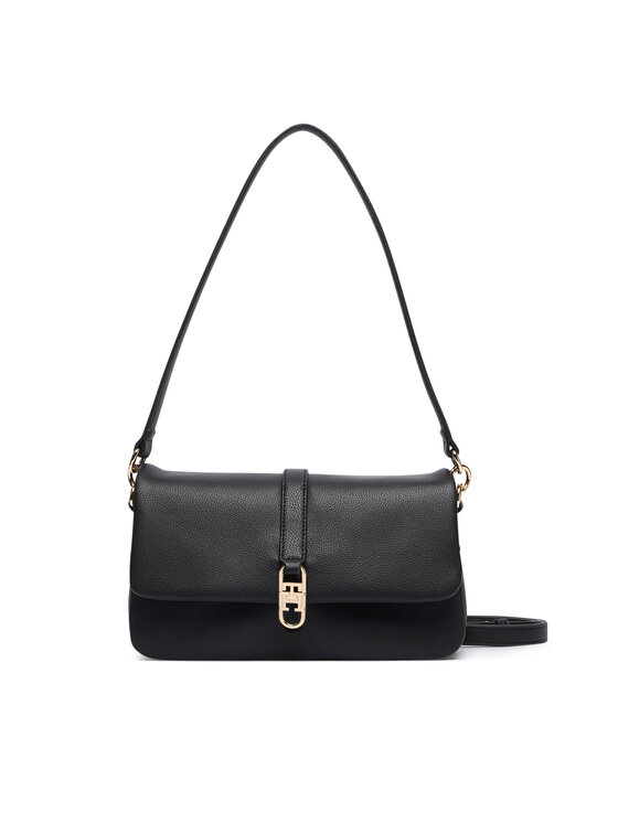 Tommy Hilfiger Tommy Hilfiger Handtasche Th Libre Conv Flap Crossover AW0AW19195 Schwarz