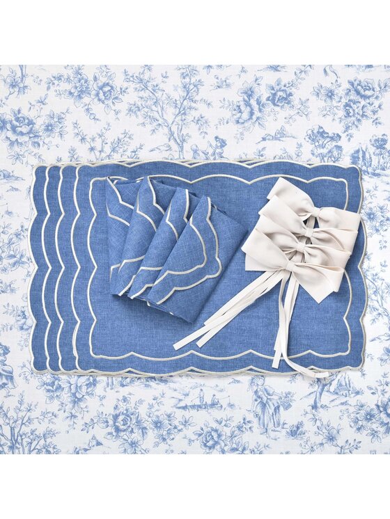 Roseberry Home Roseberry Home Obrus Toile de Jouy Blue Niebieski