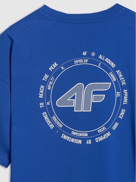 4F 4F T-shirt 4FWAW25TTSHM2403-36S Blu Oversize