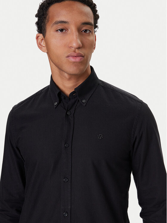 BOSS BOSS Krekls H-Roan 50544917 Melns Slim Fit