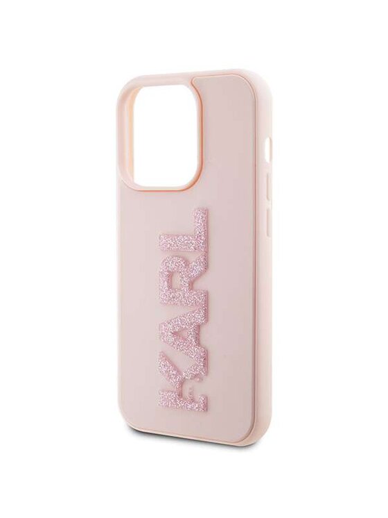 KARL LAGERFELD KARL LAGERFELD Etui na telefon HardCase 3D Rubber Glitter Logo Czarny