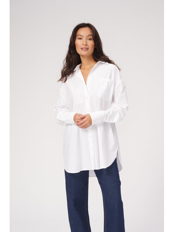 TeeShoppen TeeShoppen Koszula Koszulka Oversized Biały Oversize