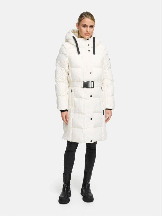 Navahoo Navahoo Kurtka zimowa Funkelteddy Biały Regular Fit