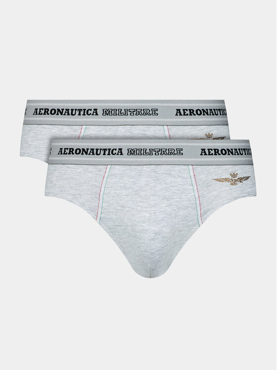 Aeronautica Militare Aeronautica Militare Set od 2 para slip gaćica AM1USL002 Siva