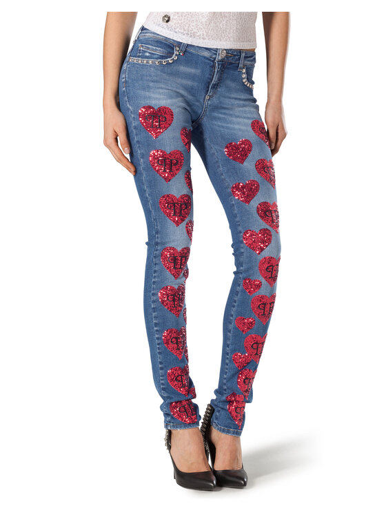 PHILIPP PLEIN PHILIPP PLEIN Džínsy 30856 Modrá