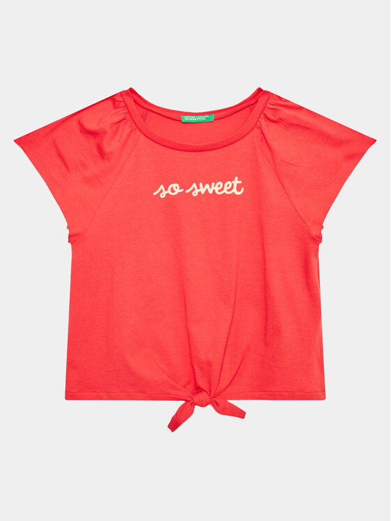 United Colors Of Benetton United Colors Of Benetton T-shirt 3096G108Y Crvena Regular Fit