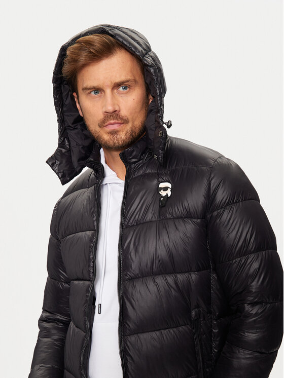 KARL LAGERFELD KARL LAGERFELD Vatovaná bunda 505022 544590 Černá Slim Fit