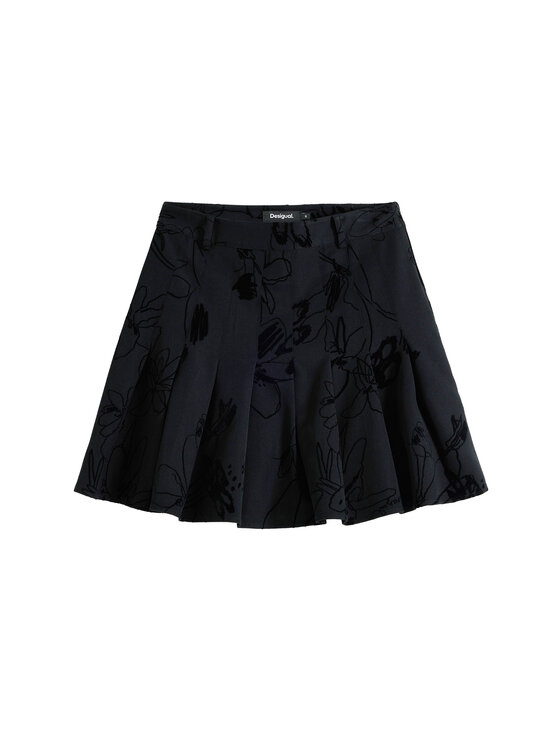Desigual Desigual Minirock Flock 25WWFW10 Schwarz Regular Fit