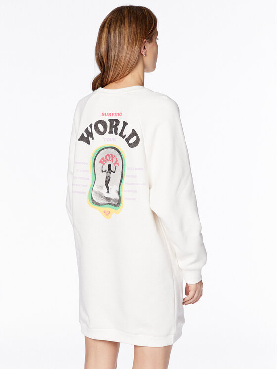 Roxy Roxy Світшот Breaking Waves ERJKD03426 Écru Relaxed Fit