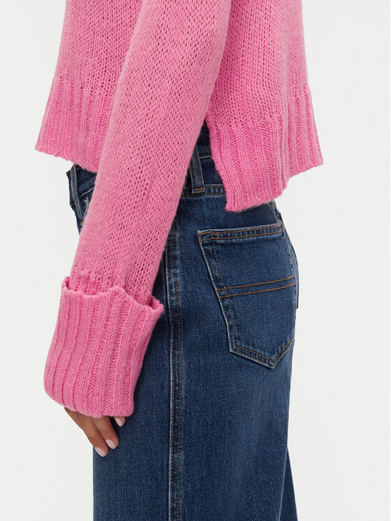 Brave Soul Brave Soul Rollkragenpullover LK-248CAPITSOPK Rosa Loose Fit