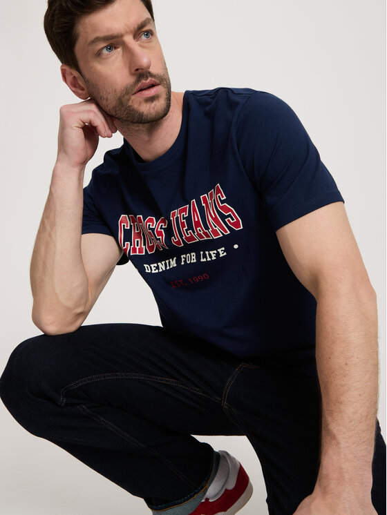 Cross Jeans Cross Jeans T-Shirt 16016-001 Granatowy Regular Fit