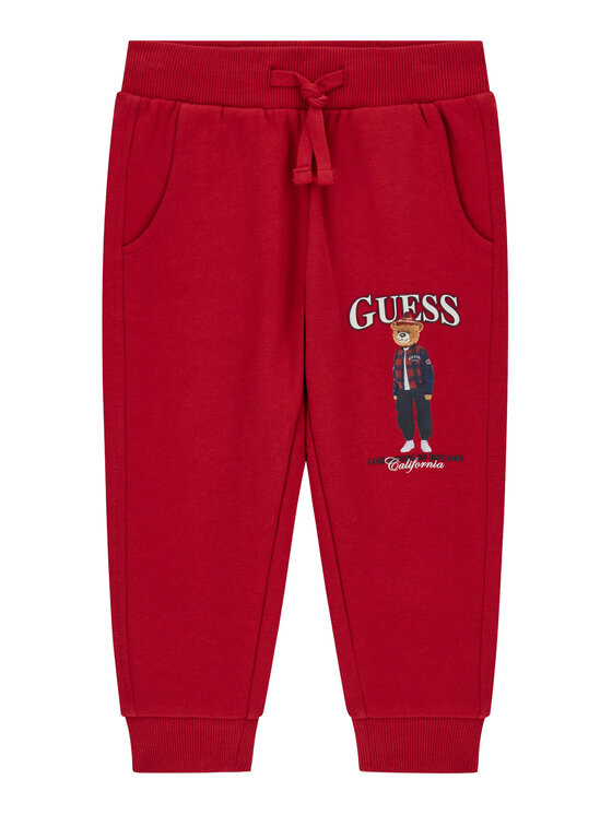 Guess Guess Παντελόνι φόρμας N6BB03 K6119 Σκούρο κόκκινο Regular Fit