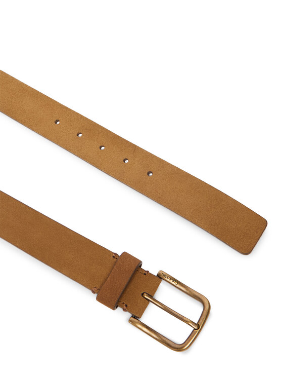 Calvin Klein Calvin Klein Opasok Round Buckle Suede 35Mm Fixed LV04D7070G Hnedá