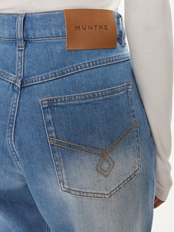 Munthe Munthe Jeans hlače Occasion 242140124207 Modra Loose Fit