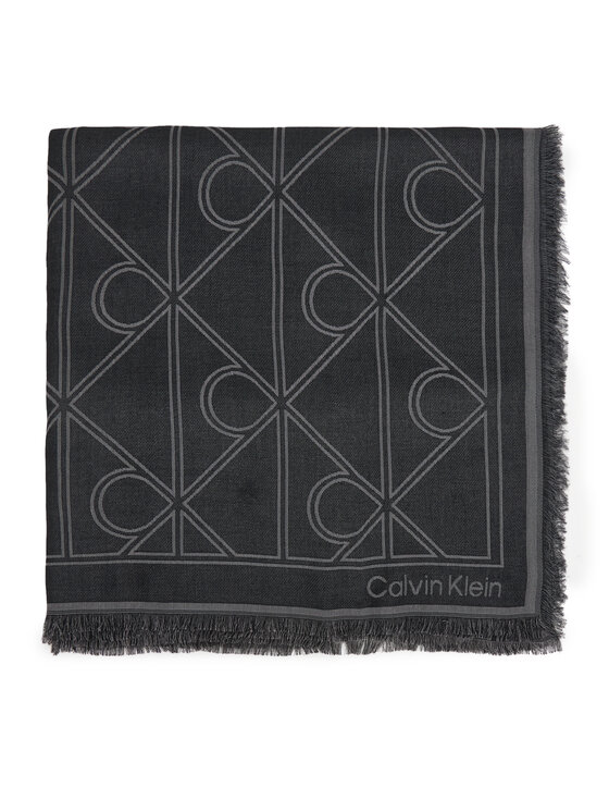 Calvin Klein Calvin Klein Chusta Emblem Aop Contrast Lw Square Sc LV04F8077G Czarny