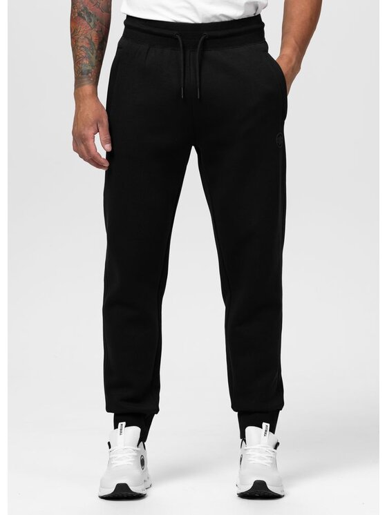 PITBULL PITBULL Spodnie dresowe CHARGER SMALL LOGO Czarny Regular Fit