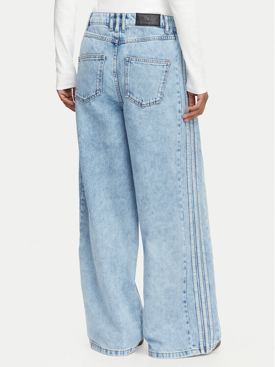 adidas adidas Jeans hlače Adibreak Mid Rise Wide Leg Denim Pant KT2651 Svetlo modra Wide Leg