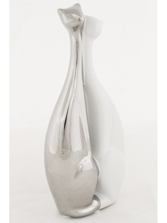 MIAhome MIAhome Figurka para kotów 20x9x5 cm KISSAT Srebrny