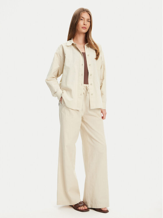 Mustang Mustang Stoffhose Tuscaloosa 1016583 Beige Wide Fit