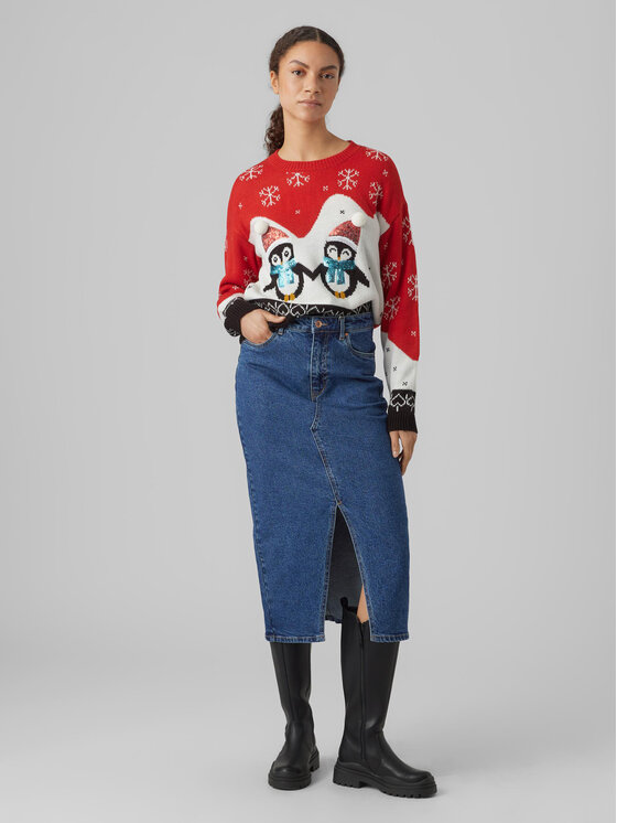 Vero Moda Vero Moda Megztinis 10292664 Raudona Regular Fit