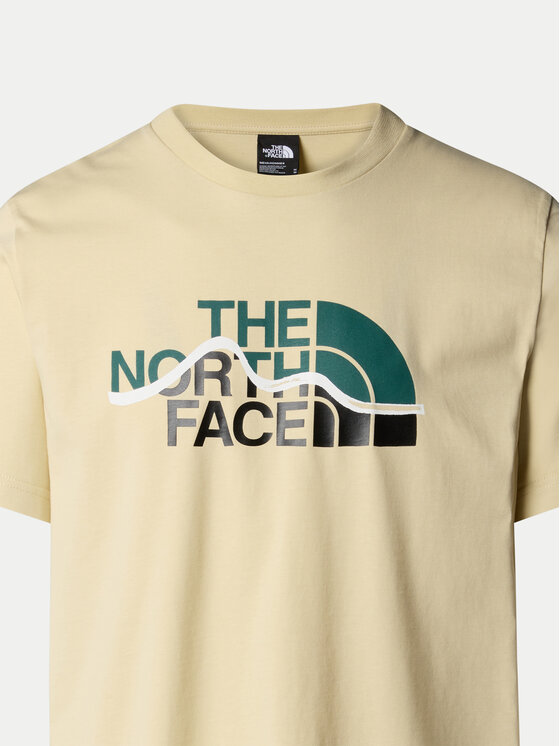 The North Face The North Face T-krekls Mountain Line NF0A87NT Bēšs Regular Fit