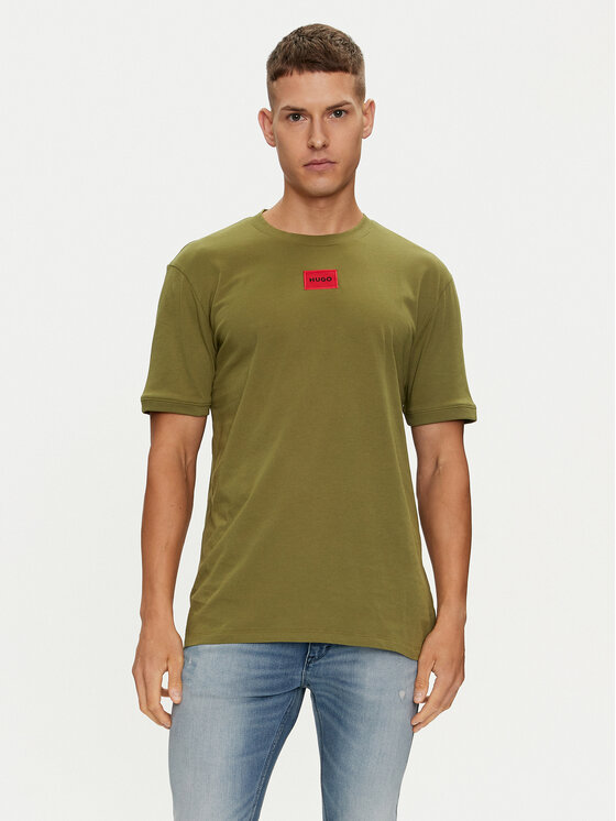 Hugo Tricou Diragolino212 50447978 Verde Regular Fit