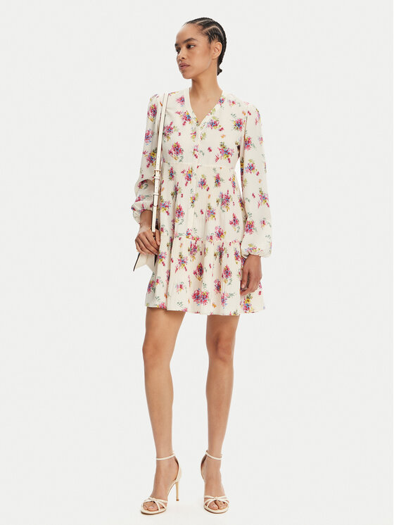 Liu Jo Liu Jo Sukienka codzienna WA5168 T3786 Écru Relaxed Fit