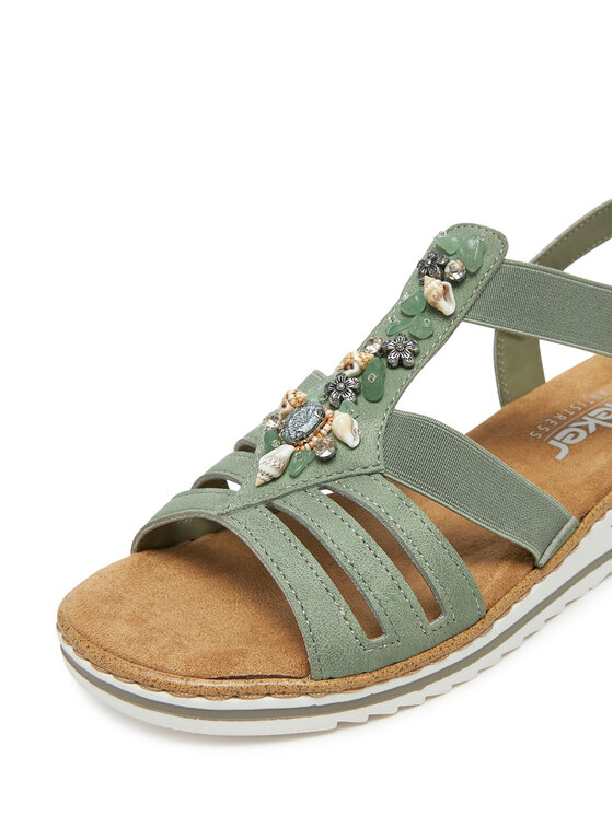 Rieker Rieker Sandali V0649-52 Zelena