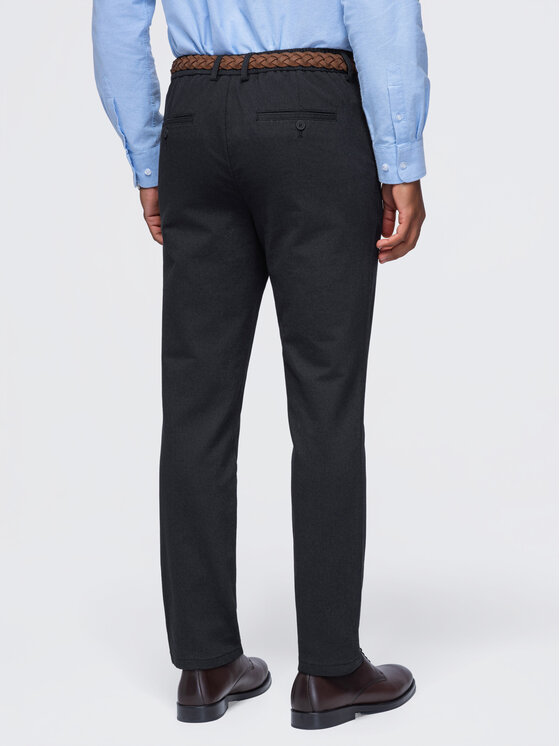 Ombre Ombre Chino kalhoty OM-PACP-0308 Tmavě šedá Slim Fit