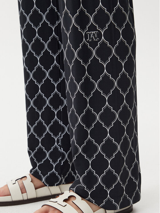 Max Mara Max Mara Spodnie dzianinowe 2516781039650 Czarny Regular Fit