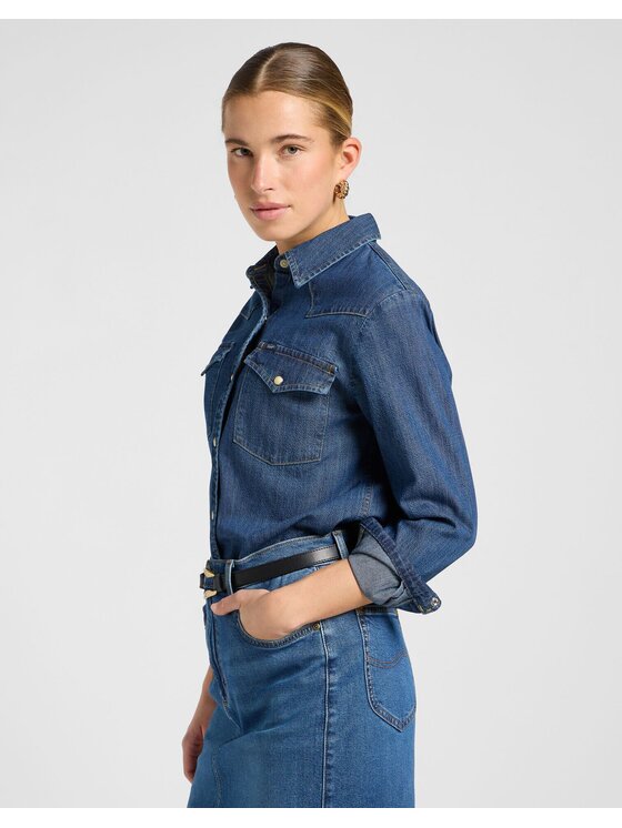 Lee Lee Koszula REGULAR WESTERN SHIRT Niebieski Regular Fit
