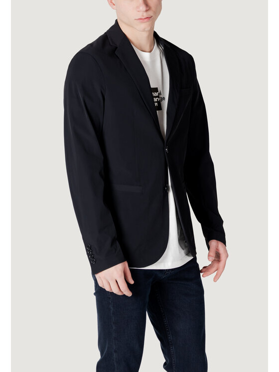 Armani Exchange Armani Exchange Giacca da abito TINTA UNITA Nero To Fit