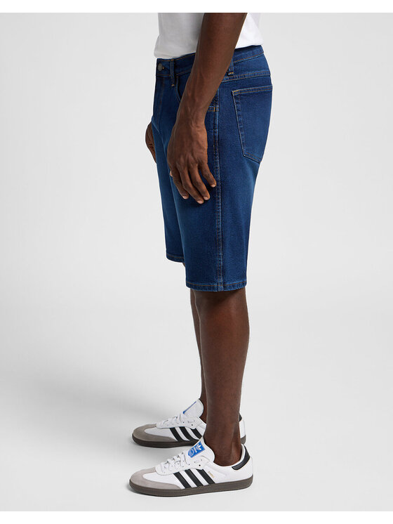 Wrangler Wrangler Szorty jeansowe RUSTLER SHORT Niebieski Straight Fit