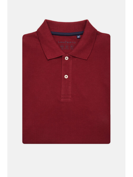 Lancerto Lancerto Polo Jakob PO073124000009 Bordowy Regular Fit