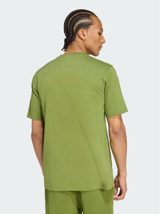 adidas adidas T-Shirt Trefoil Essentials Tee Zielony Regular Fit